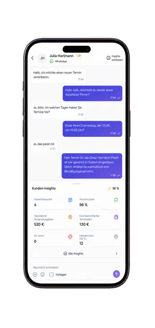 Mobile Activio-Konversation mit Kunden-Insights.
